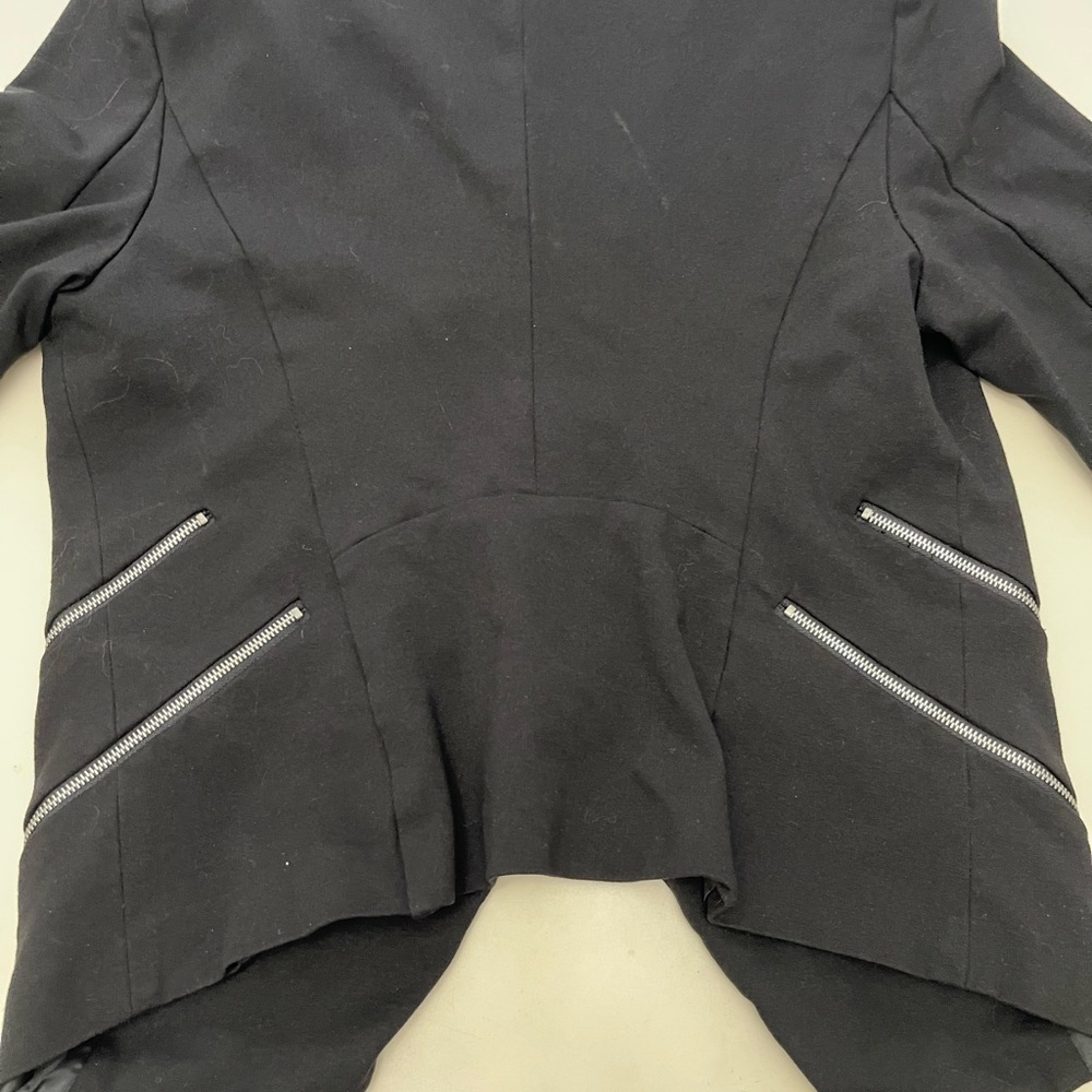 Love Tree Zipper Black Blazer Women’s Size Large Rocker Goth - Picture 9 of 12